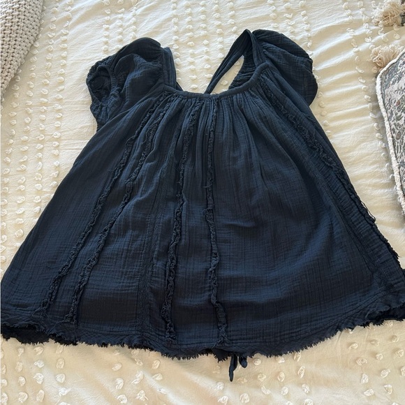Free People Flowy Top/dress Blue size small - Picture 1 of 3